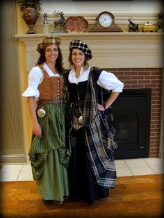 These lovely sisters came up with the best Scottish costumes I've seen; personally I would love to wear this kind of thing as daily wear! :)  And the Scottish style fits with my background.  Photo by myself- Mazzou's photography      Mazzou's Mellifluous Memories: September 2012 Festival Costumes, Tartan Dress, Scottish Tartans