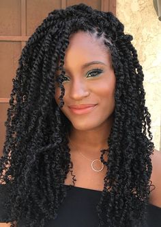 This hair would 👀 good with some bright highlights, also 👀 good like this too... Curly Braided Hairstyles, Hot Hairstyles, Hair Layered, Different Braids, Tree Braids, Curly Hair Braids, Layered Hairstyles, Hairstyles Braided, Colorful Crochet