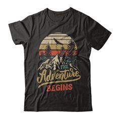 Climb The Mountain, Climbing Outfit Woman, Climbing Outfits, Americana Vintage, The Adventure Begins, Golf Quotes, Mountain Tshirt, Mountain Shirt, Adventure Begins