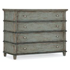 Alfresco Costiere Chest-Hooker-HOOKER-6025-85003-45-Side Tables-1-France and Son Blue Foyer, Hooker Furniture Living Room, Gray Dresser, Farmhouse Dresser, Bedroom Blue, 4 Drawer Dresser, Accent Chest, Ciao Bella, Hooker Furniture