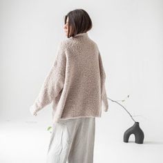 Alpaca Oversized Sweater Minimalist Sweater Loose Sweater - Etsy Oversized Soft Knit Versatile Sweater, Oversized Neutral V-neck Sweater, Oversized Solid V-neck Soft Knit Sweater, Oversized Alpaca Soft Knit Sweater, Oversized Comfortable Soft-washed Sweater, Loose Knit Sweaters, Light Sweater, Cowl Neck Sweater, Loose Sweater