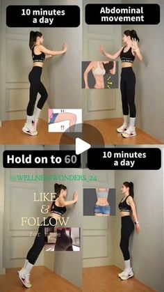 the woman is doing exercises for her body