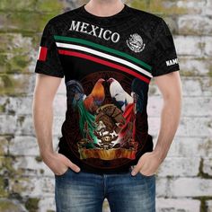 Shipping from the US. Easy 30 day return policy, 100% cotton, Double-needle neck, sleeves and hem; Roomy Unisex Fit. Crew Neck Tops With Printing For Fan Merchandise, Mexican Shirt, Mexican T Shirts, Mexican Shirts, Hawaii Shirt, 3d T Shirts, Ugly Sweater, Fleece Hoodie, Custom Name