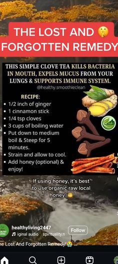 Clove Tea, Tea Remedies, Tea Health, Healing Tea, Herbs For Health, Herbal Infusion, Food Quotes, Homemade Remedies