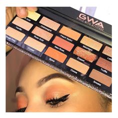 briniie87 "Absolutely love this palette, the amount of daytime to night time looks you can do 🙌🏽 and that pigment 😍👌🏽"  She's wearing Peach Bellini and Copper from GWA's Ultimate Goddess Palette Peach Bellini, Pigment Eyeshadow, Eyeshadow Palettes, Bellini, Night Time, You Can Do