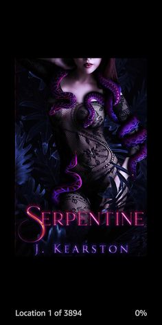 the cover for serpentine by j k kearston, with an image of a woman