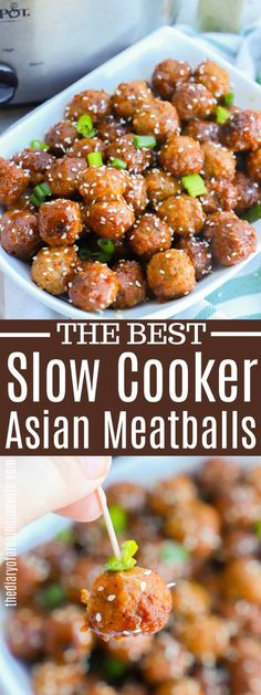 Slow Cooker Asian Meatballs Slow Cooker Asian, Meatball Recipes Crockpot, Asian Meatballs, Crock Pot Meatballs, Slow Cooker Meatballs, Best Slow Cooker, Slow Cooking, Meatball Recipes, Clean Eating Snacks