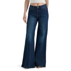 Enjoy the modern fit and supreme comfort of these Women's Wrangler Wide Leg Jeans. Click on this WOMEN'S GUIDE to find the perfect fit and more! Enjoy the modern fit and supreme comfort of these Women's Wrangler Wide Leg Jeans. Click on this WOMEN'S GUIDE to find the perfect fit and more! FEATURES 5 pockets Straight hem Button & zipper closureFIT & SIZING Wide leg fit Short: 30 in. inseam Regular: 32-in. inseam 25-in. leg opening High rise sits below the natural waistline Fitted through the hip and thigh Wide leg openingFABRIC & CARE Cotton, polyester, elastane Machine wash and tumble dry Imported Size: 8X32. Color: Paisley. Gender: female. Age Group: adult. Material: Denim. Highrise Jeans, Cute Jeans, Bottom Clothes, High Rise Jeans, Plus Size Tops, Modern Fit, Wide Leg Jeans, Jacket Tops, Outerwear Jackets