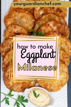 how to make eggplant millines on a plate with the title overlay