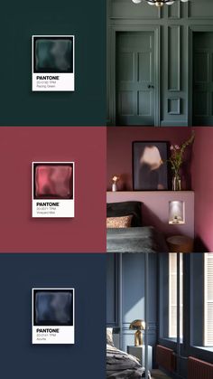 four different color schemes in the same room