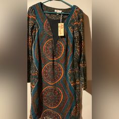 Beautiful Fall Colors, So Soft Fitted Tunic Midi Dress For Fall, Bohemian Blue Winter Dresses, Brown Tunic Dress For Fall, Bohemian Knee-length Winter Dress, Fitted Patterned Dresses For Fall, Long Sleeve Brown Dress With Boho Print, Brown Long Sleeve Boho Print Dress, Knee-length Bohemian Winter Dresses, Brown Boho Print Dress For Fall