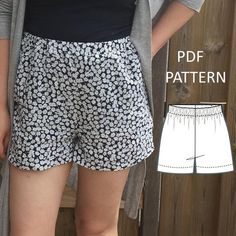 the shorts are designed to look like they have flowers on them