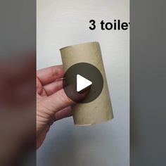 a hand holding a roll of toilet paper with the words 3 toile on it