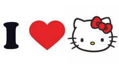 an image of hello kitty and i heart