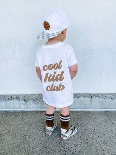 This soft cotton Cool kid tee is a go-to layer for, play dates, napping & twinning with your MAMA.  Handpicked for your little FAWNS. Trendy Cotton T-shirt For Playwear, Trendy Spring Playtime T-shirt, Sporty Cotton T-shirt For Playtime, Spring Letter Print T-shirt For Playtime, Trendy White Top For Playwear, Trendy White Top, Playful Summer T-shirt For Playdate, Sporty T-shirt For Summer Playtime, Unisex White T-shirt For Playtime