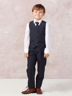 Boy's 5 Piece SLIM FIT Tuxedo Set - Choose Your Color & Size 4016 – Glass Slipper Formals Sailor Suit, Gray Suit, Jacket Long