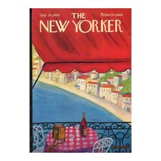 the new yorker magazine cover with an image of a table and chairs on it