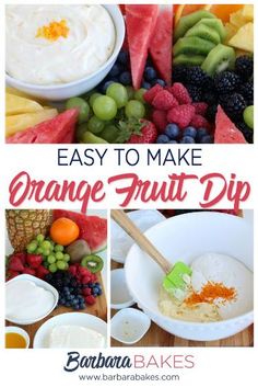 easy to make orange fruit dip recipe