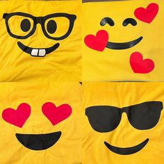 I posted pictures of the emoji shirts I have made before but I also take custom requests. All of the emoji shirts are bright yellow. They just look like different colors because of lighting. These are made in Unisex Yellow T-shirts but I will also take request for custom shirt styles. Primary Color is for the color of the shirt. Diy Emoji Shirt, Emoji Shirt, The Emoji, Yellow T Shirt, Custom Shirt, Shirt Styles, Diy Shirt, Heat Transfer Vinyl, Bright Yellow