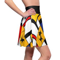 Mondrian Women's Skater Skirt, Stylish, Funky Mid Mod Hipster Clothes I love funky style and putting outfits together that are outside the box! Our Skater skirts are for all ages, and all sizes. We like to pair them along an oversized t-shirt, and dress them up or down with a hip pair of boots or kicks. A Jean Jacket should always be a staple in your wardrobe. I have several that I love to always add as an accessory to my hip look.A versatile fit skater skirt with a cozy, soft touch and a casual Fun Fitted White Bottoms, Casual Multicolor Fitted Skirt, Casual Fitted Multicolor Skirt, Fitted Multicolor Casual Skirt, Fun Fitted Party Bottoms, Playful White Fitted Skirt, Casual Stretch Multicolor Skirt, Casual Multicolor Stretch Skirt, Multicolor Fitted Mini Skirt Casual