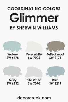 Glimmer SW 6476 Paint Color by Sherwin-Williams - DecorCreek Paint Colours, Paint Color, Pure White, House Ideas, Paint, Pure Products