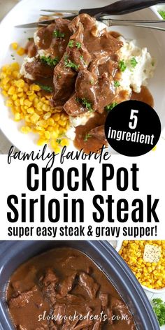 this family favorite crock pot stir - in steak is super easy to make and it's so delicious