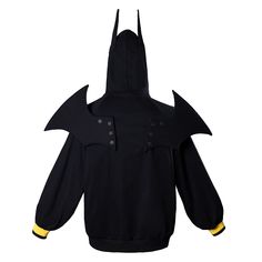 COSFUN Original Batman：The Dark Knight Hoodie Sweatshirt Black Hooded Hoodie For Cosplay Events, Black Cotton Hoodie For Cosplay, Black Sweatshirt For Cosplay In Fall, Winter Costume Long Sleeve Tops, Costume Long Sleeve Winter Tops, Cosplay Long Sleeve Sweatshirt With Adjustable Hood, Harajuku Hooded Top For Cosplay, Fall Cosplay Hoodie Tops, Cotton Tops For Fall Cosplay