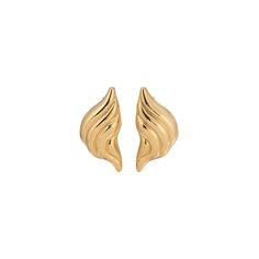 CROISSANT GOLD Chic Gold Plated Clip-on Earrings For Formal Occasions, Chic Yellow Gold Earrings For Party, Chic Yellow Gold Clip-on Earrings For Evening, Elegant Gold-tone Earrings For Evening, Chic Gold-tone Earrings For Evening, Elegant Gold-tone Evening Earrings, Classic Tarnish Resistant Earrings For Party, Chic Gold Earrings For Evening, 14k Gold Earrings For Party