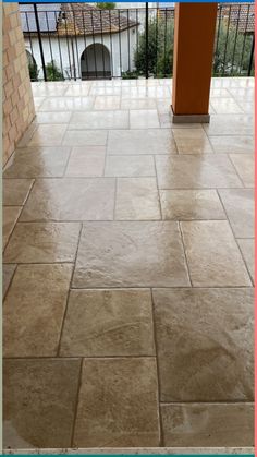 a tile floor that has been cleaned and sealed