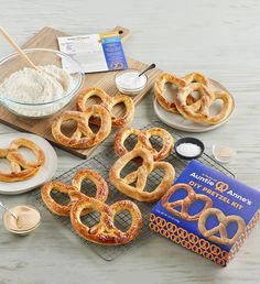 the pretzels are ready to be baked in the oven