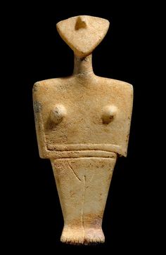 an ancient statue is shown against a black background with the image of a woman's head