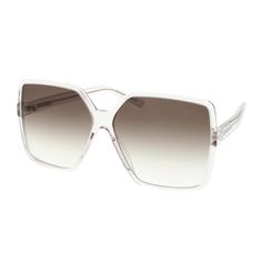 Indulge in luxury and sophistication with the Saint Laurent SL232 BETTY 005 sunglasses in Nude/Brown. These exquisite designer frames are a must-have accessory for any fashion-forward woman.  The frame color of these stunning sunglasses is a chic Beige, which complements the Brown lenses beautifully. The square style of the frames exudes a modern and edgy vibe, perfect for adding a touch of glamour to any outfit. The acetate frame material ensures durability and comfort, making these sunglasses both stylish and practical. With a lens socket width of 63, a temple length of 135, and a bridge size of 13, these sunglasses are designed to fit comfortably on any face shape. The RX-Able feature allows for easy customization with prescription lenses, making them a versatile and practical choice fo Brown Square Frame Sunglasses For Evening, Classic Brown Sunglasses For Evening, Luxury Mirrored Sunglasses For Spring, Spring Acetate Sunglasses With Tinted Lenses, Luxury White Sunglasses For Spring, Modern Brown Sunglasses For Evening, Modern Beige Sunglasses For Formal Occasions, Chic Clear Sunglasses For Summer, Evening Clear Sunglasses With Mirrored Lenses