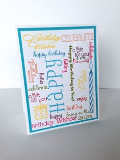 a birthday card with the words happy birthday written on it