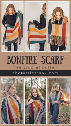 Free crochet scarf pattern. Beautiful Crochet Stitches, Crochet Scarf Free Pattern, Easy Crochet Scarf Pattern, Free Crochet Scarf, Easy Crochet Scarf, Scarf Free Pattern, Crochet Scarf Pattern, Crochet Scarf Pattern Free, Crochet Fall