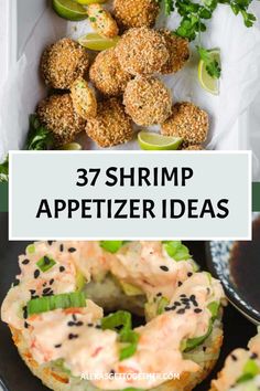 shrimp appetizer ideas with text overlay