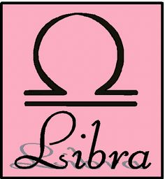 the symbol for libra is shown in black and pink