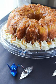 a bundt cake sitting on top of a table