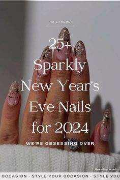 25+ Classy New Year’s Eve Nails for 2025. Searching for classy New Year’s Eve nail ideas for 2025? I’ve got 25 stunning NYE nail designs to help you shine as you ring in the new year. From sparkle, glitter, black, gold, or silver designs, to almond, coffin, short, and square shapes, you’ll find the perfect classy and simple nails. Sparkly nails, holiday nails, party nails. Nails Sparkly, Nye Nails, Long Almond Nails, Nails Holiday, New Years Eve Nails, Nails Classy, Modern Nails, Ring In The New Year, Nail Style