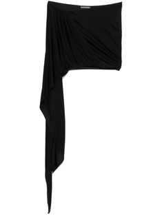 black jersey texture asymmetric design draped detailing side zip fastening elasticated waistband unlined thigh-length Chic Asymmetrical Draped Stretch Skirt, Chic Asymmetrical Draped Skirt For Night Out, Asymmetrical Stretch Draped Skirt For Party, Chic Black Draped Skirt With Ruched Detail, Chic Black Ruched Draped Skirt, Stretch Draped Skirt For Night Out, Chic Draped Skirt For Night Out, Black Asymmetrical Draped Skirt For Night Out, Chic Asymmetrical Ruched Draped Skirt