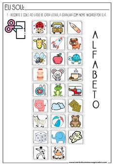 the spanish alphabet with pictures on it