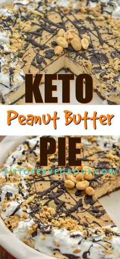 this keto peanut butter pie is the perfect dessert to eat