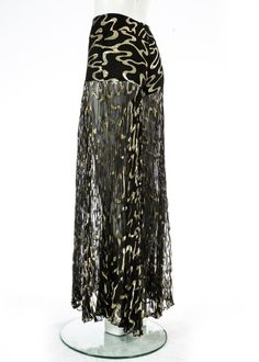 Dolce and Gabbana black and gold chiffon wide leg pleated evening pants, A/W 2000 For Sale at 1stDibs | wide leg chiffon evening pants Gold Bottoms For Party And Festive Occasions, Gold Festive Bottoms For Party, Festive Gold Bottoms For Party, Elegant Stretch Gold Pants, Elegant Gold Stretch Pants, Gold Bottoms For Evening Party Season, Gold Bottoms For Evening And Party Season, Elegant Gold Bottoms For Festive Occasions, Elegant Gold Evening Bottoms