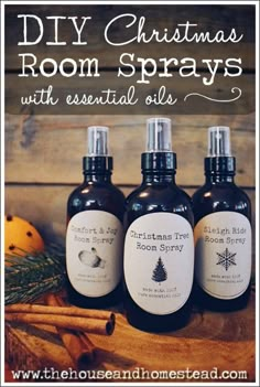 Christmas Room Spray, Diy Gifts For Christmas, Diy Christmas Room, Diy Essentials, Essential Oil Blends Recipes