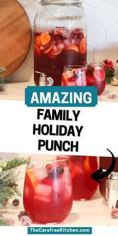 the recipe for this family holiday punch is so easy to make