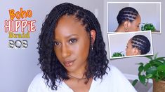 FreeTress Boho Hippie Braid 12" with Individual Crochet Illusion Braid Pattern| Sams Beauty Crochet Weave Hairstyles, Crochet Braids Hairstyles Curls, Short Crochet Braids, Braids For Women, Crochet Braid Pattern, Crochet Braids Freetress, Hippie Braids, Twist Cornrows