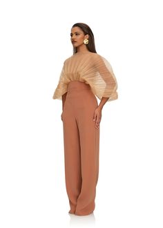 ANDREA IYAMAH SITA CORSET PANTS - DUST – Andrea Iyamah Formal Pant Suits, Corset Pants, Dramatic Dresses, Solid And Striped, White Accessories, Boys Swimwear, Pants Suit, 20's Dress