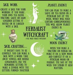 Witchy Intentions, Green Witch Spells, Moon Herbs, Herb Witch, Planet Energy, Tarot Business, Crystal Healing Chart, Magickal Herbs, Witch Herbs