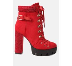 in stock Healed Boots, Block Heel Ankle Boots, Red Boots, Heeled Ankle Boots, Block Heels, Ankle Boots, Pick Up, In Store, Buy Online