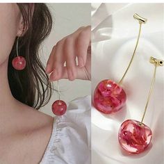 These Are Absolutely Adorable And Very Unique Cherry Earrings. Charming Red Cherries With Gold Color Stem Fashion Jewelry New In Bag! Cute Red Jewelry For Spring, Red Drop Earrings For Spring, Red Jewelry Spring Gift, Red Jewelry For Spring Gift, Cute Red Earrings For Spring, Cherry Colored Earrings For Summer Party, Cherry Color Earrings For Summer Party, Red Spring Earrings, Red Earrings For Spring Party