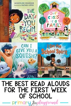 the best read alouds for the first week of school from primary preschool to elementary